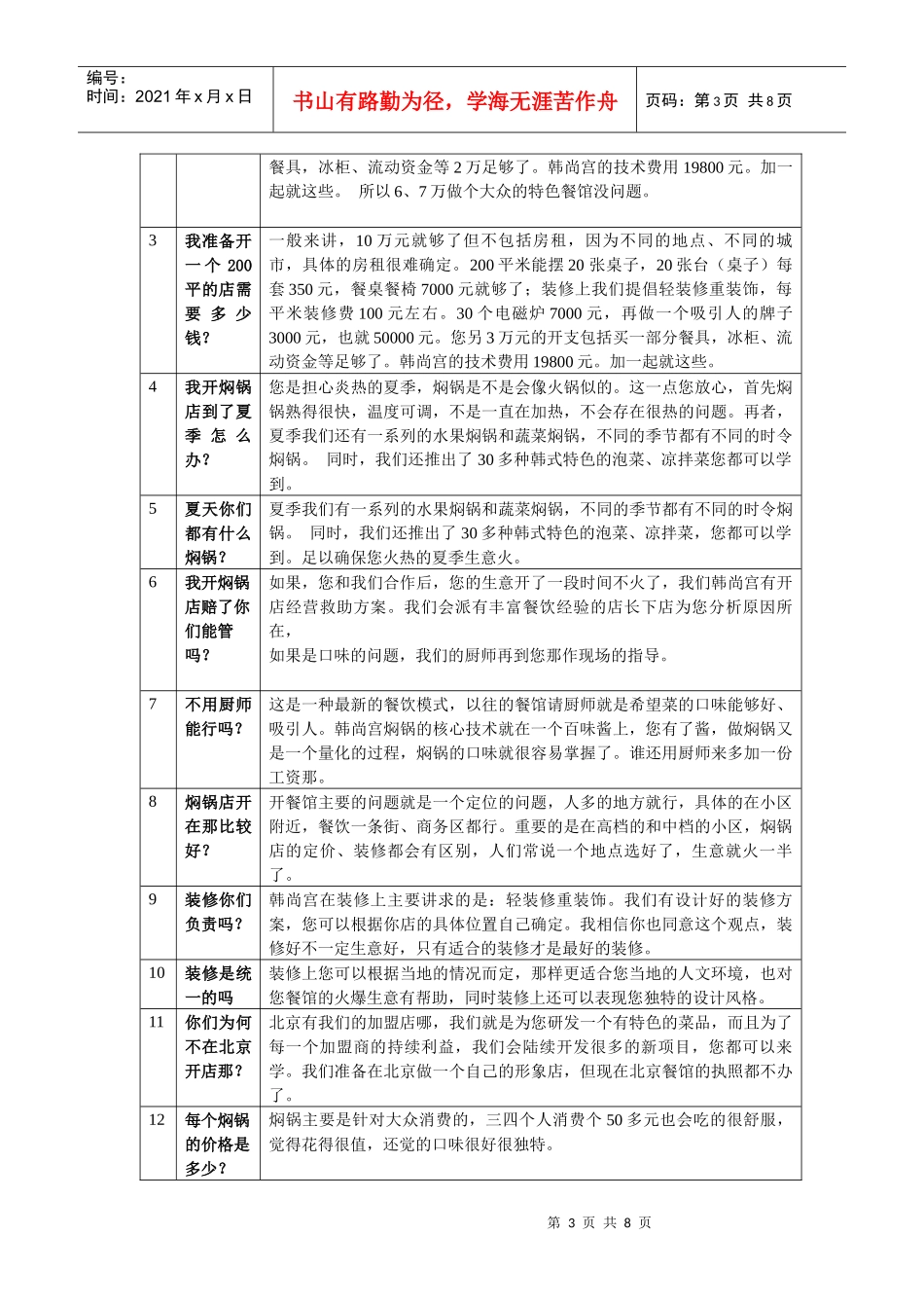 招商常见的50个问答话术_第3页