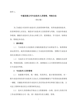 技术人员管理、考核办法(10修订)