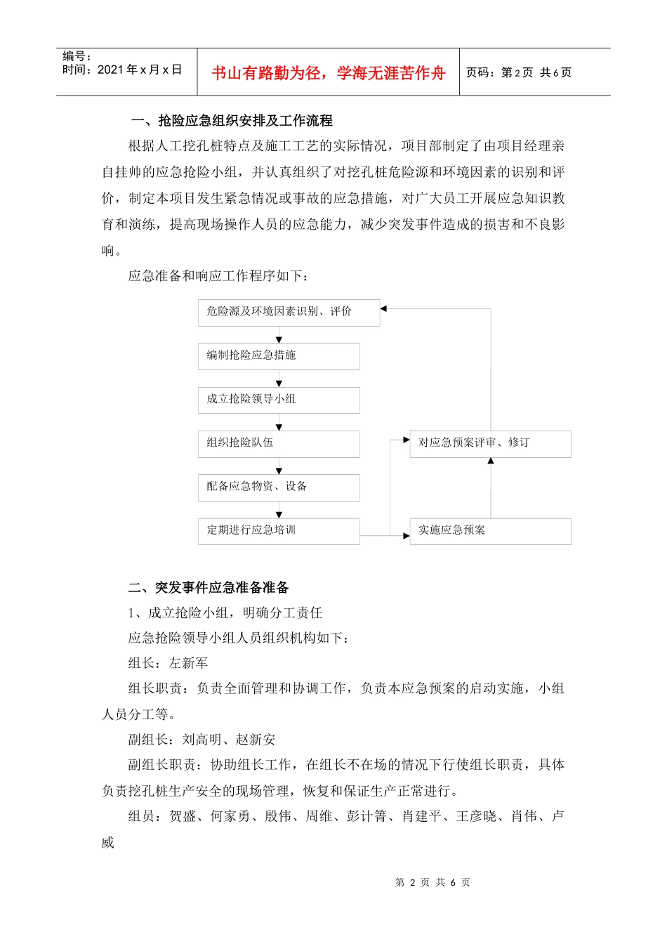 挖孔桩应急救援预案_第2页