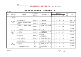 房建工程危险源(基础)