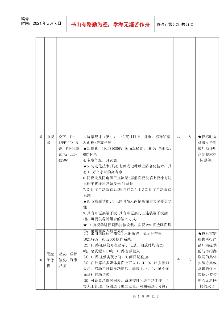 招标项目说明及要求_第3页