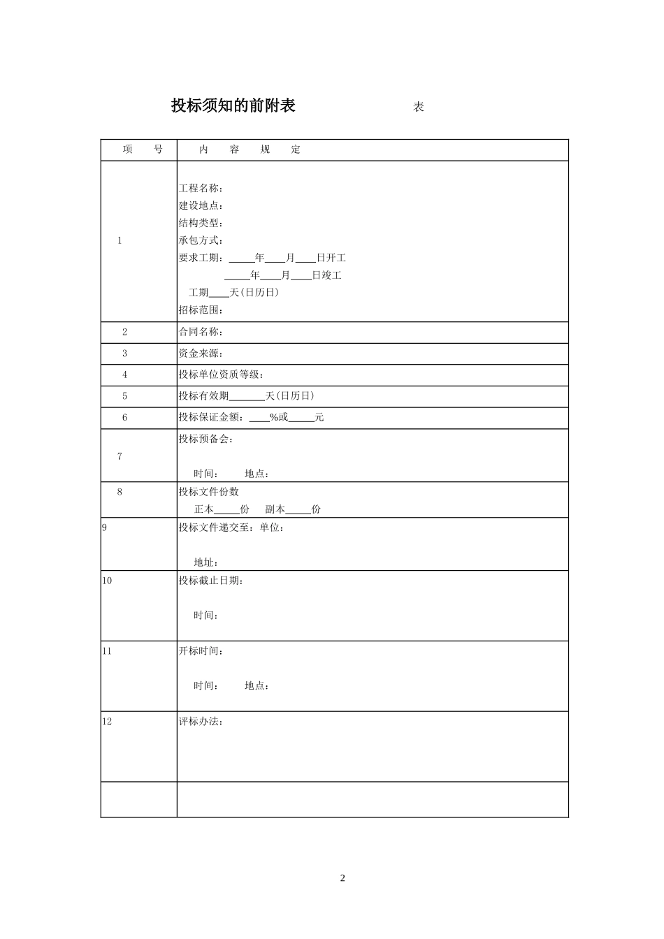 招标投标课程设计说明书_第2页