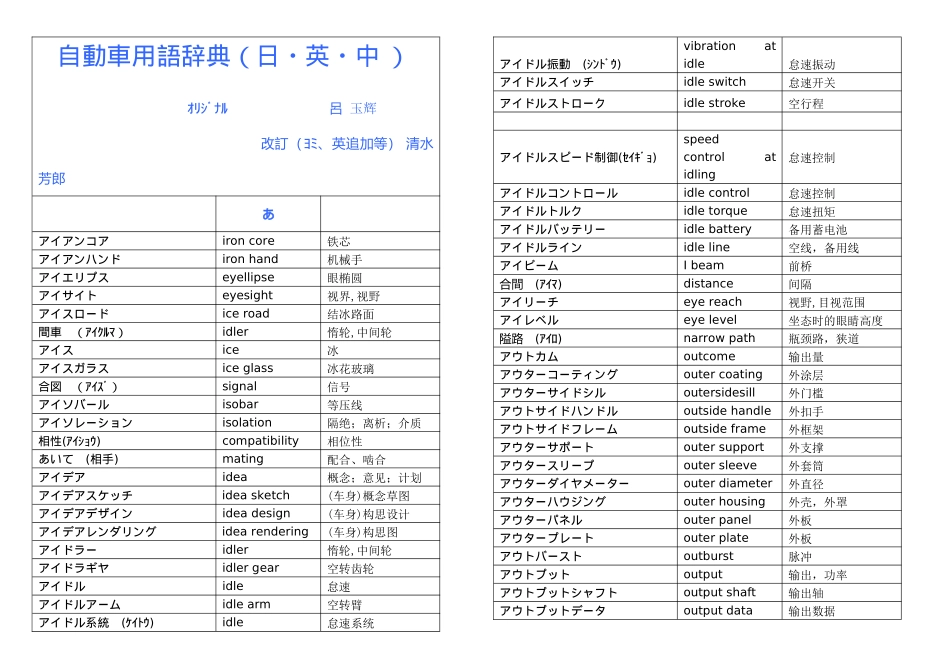 汽车技术用语对照(日、英、中)1843104306_第1页