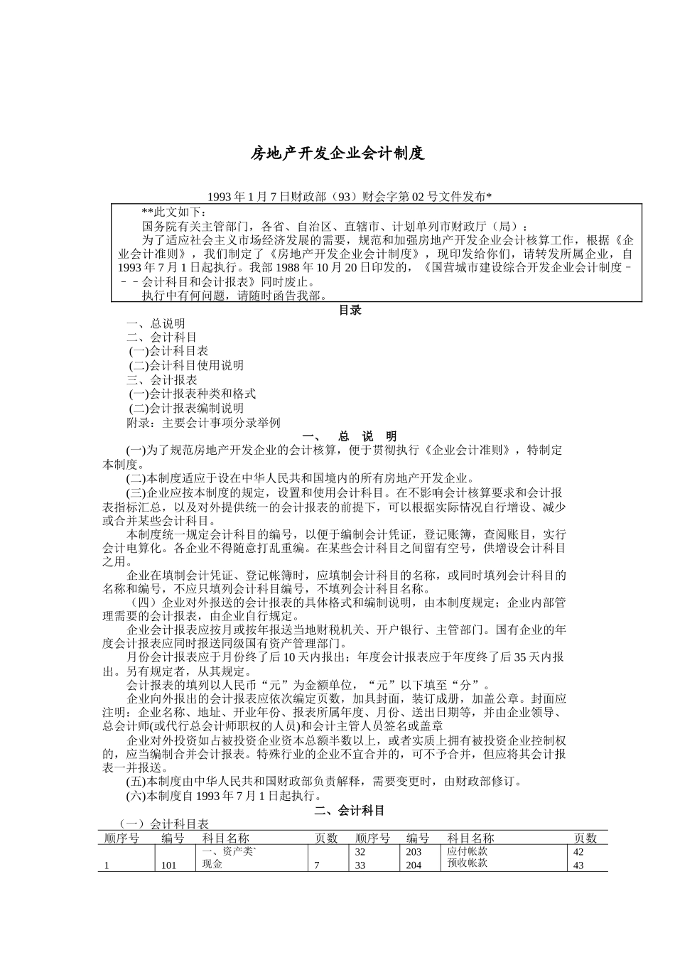 房地产开发企业财务会计管理制度_第1页