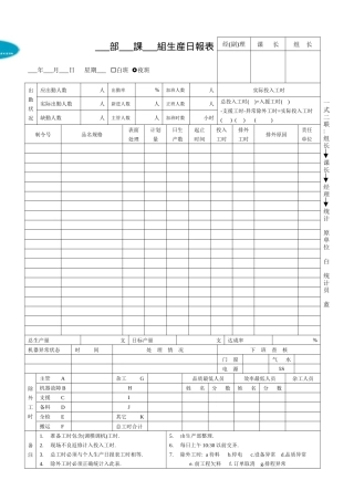 HXSC008生产日报表