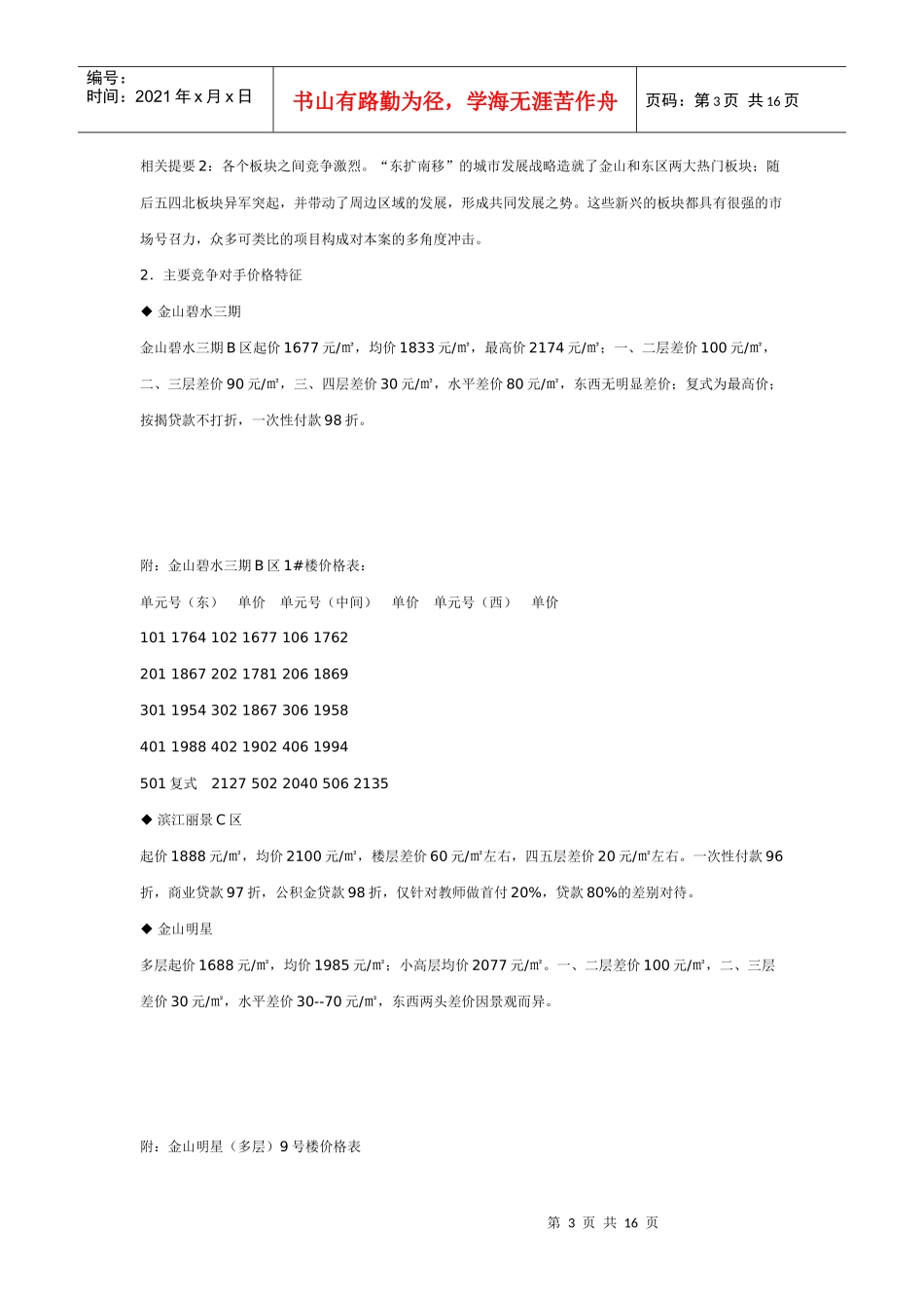 房地产定价方法-房地产定价策略-房地产定价技巧-房地产定价案例_第3页