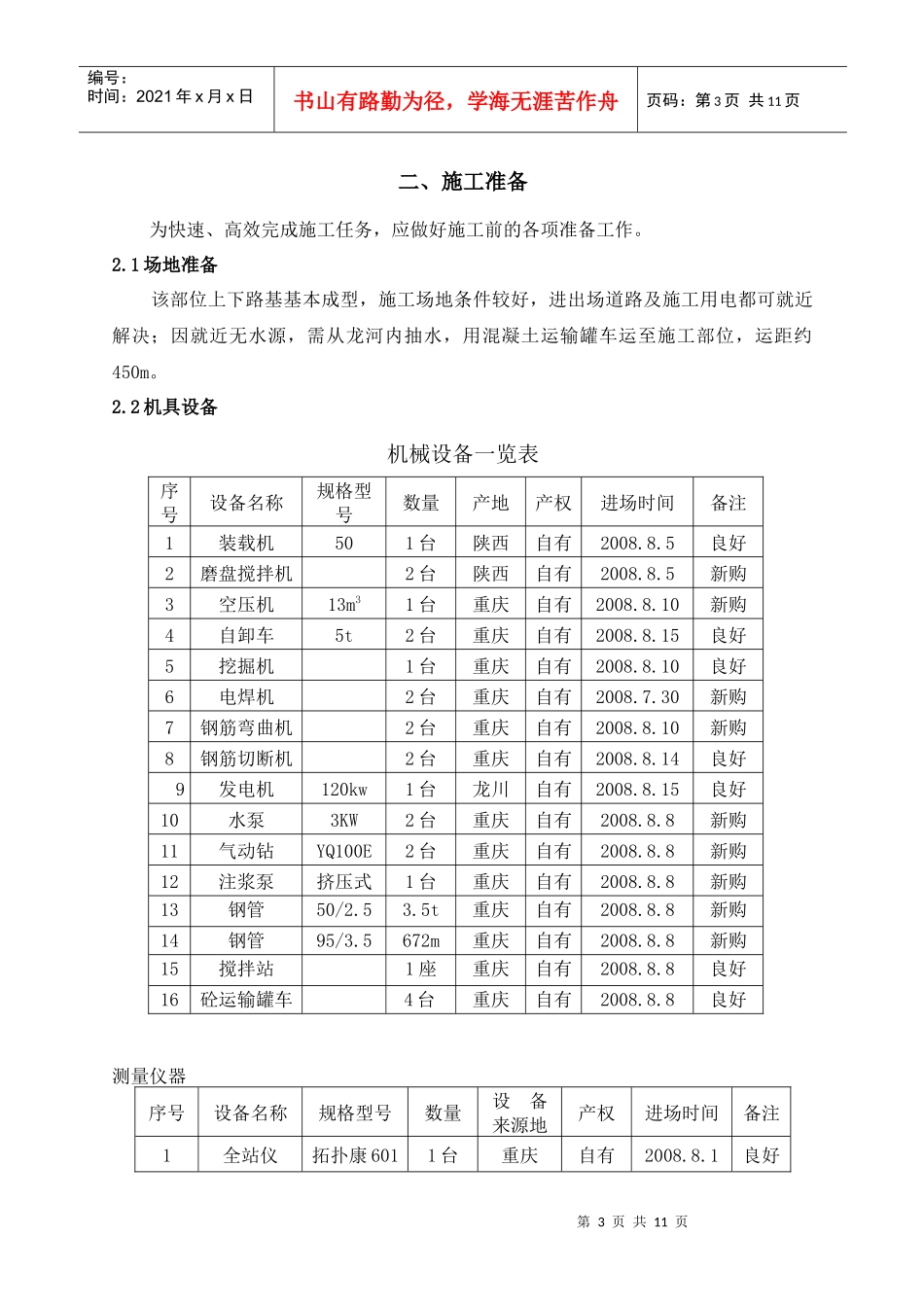 扶壁式锚杆挡墙施工组织方案_第3页