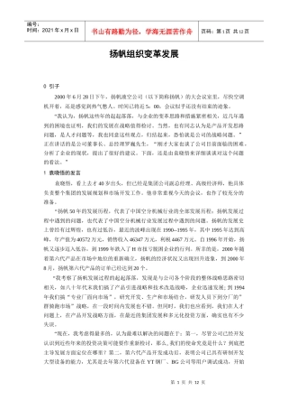 扬帆公司组织变革发展(doc 13页)