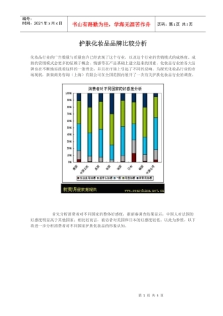护肤化妆品品牌比较分析(1)