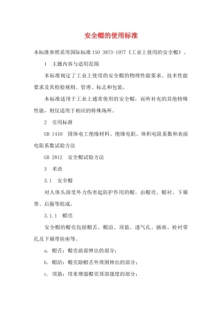 安全帽的使用标准13(1)