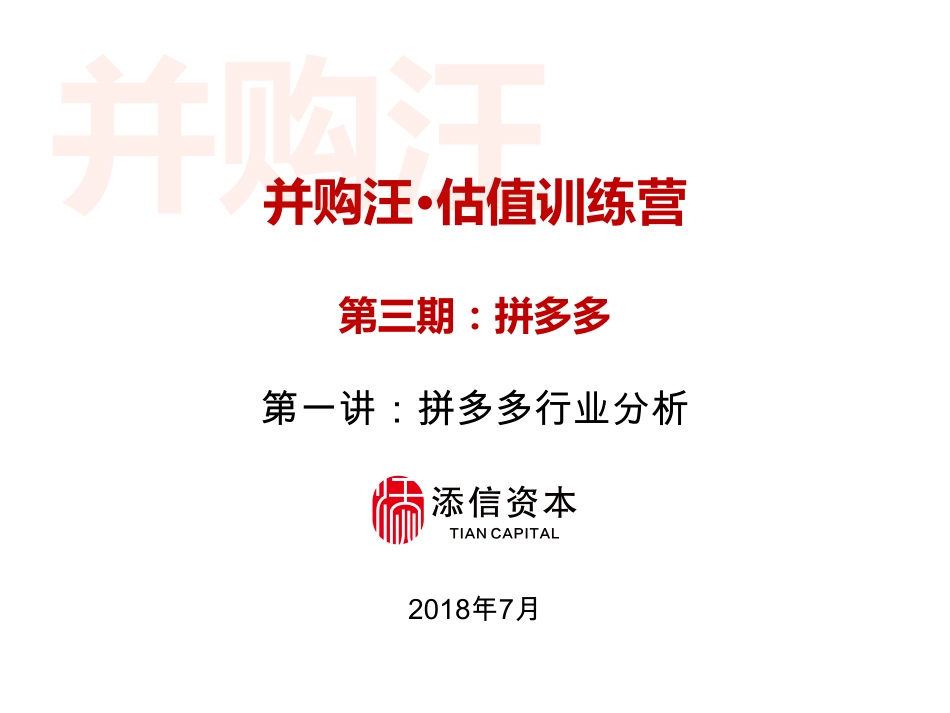 拼多多行业分析(PDF49页)_第1页