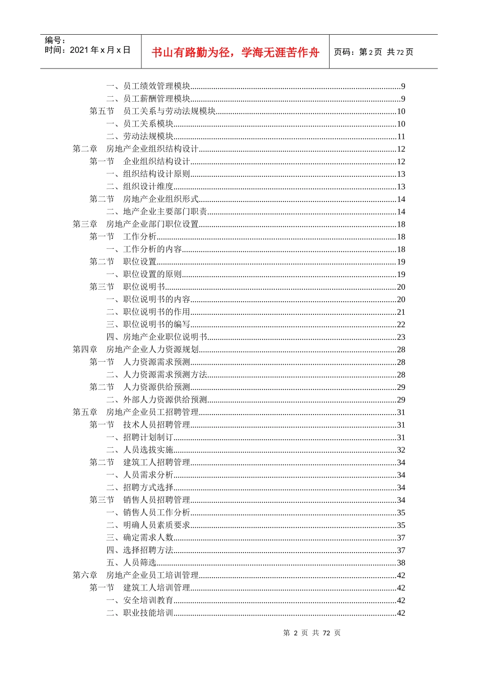 房地产企业人力资源规范化管理_第2页