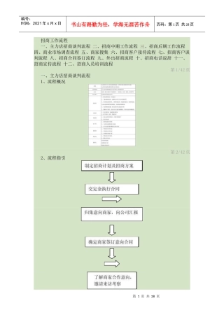 招商拓展工作流程