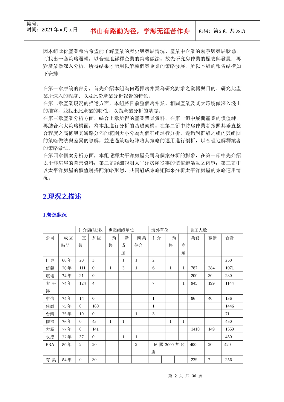 房屋仲介产业分析及太平洋房屋企业策略分析(doc 34页)_第2页