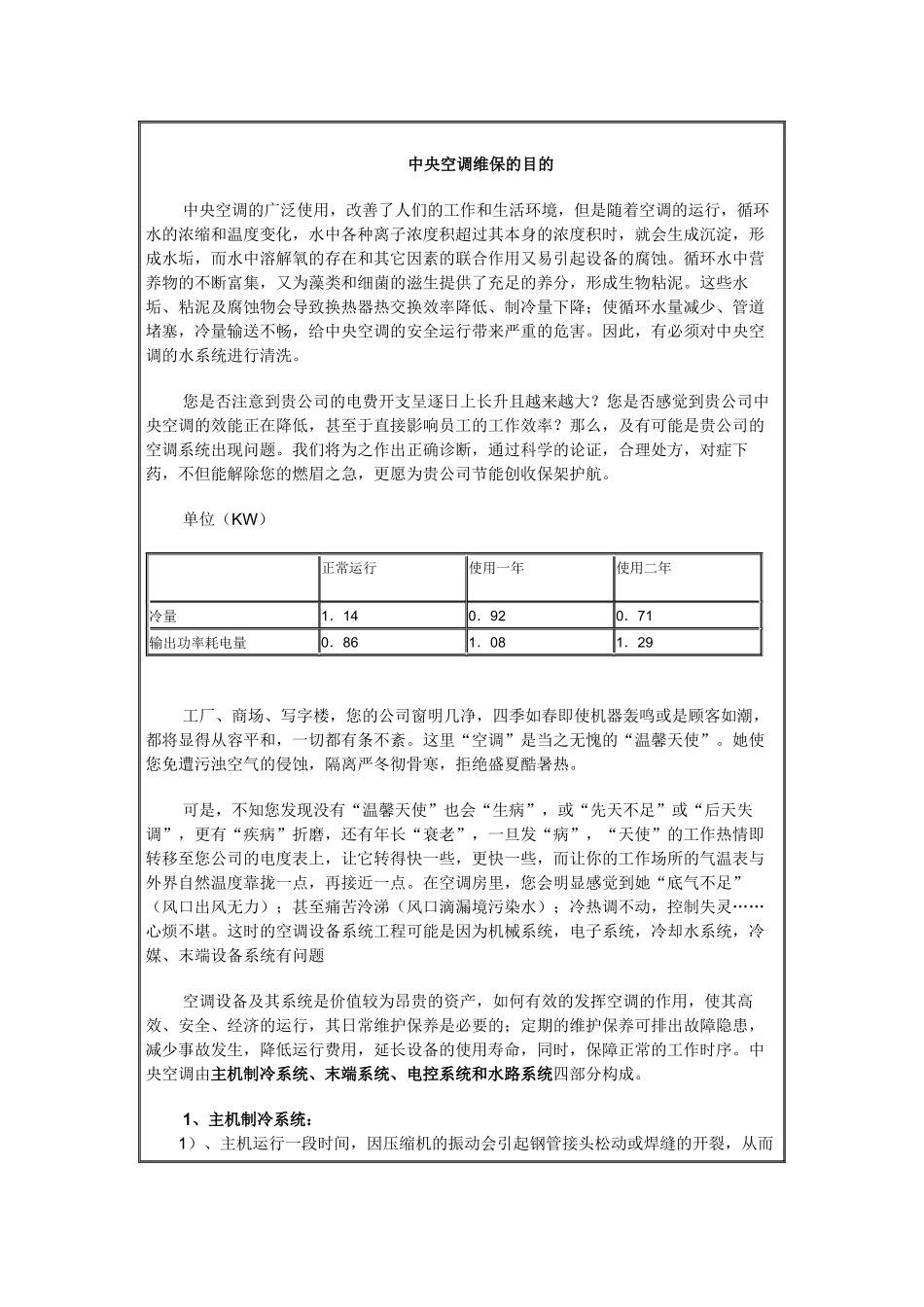 中央空调设备及水系统管理维护保养措施方案_第2页