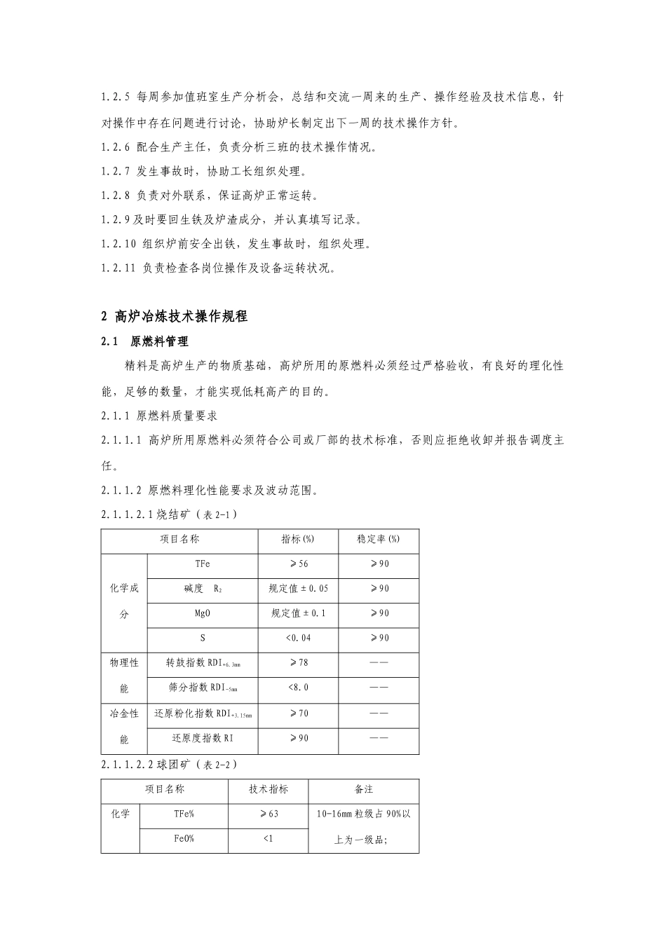 高炉车间技术操作规程全文_第2页