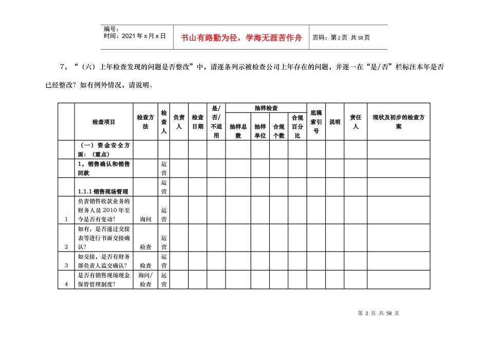 房地产公司检查表_第2页