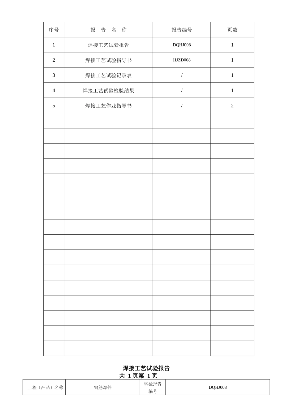 钢筋搭接焊工艺试验报告_第2页