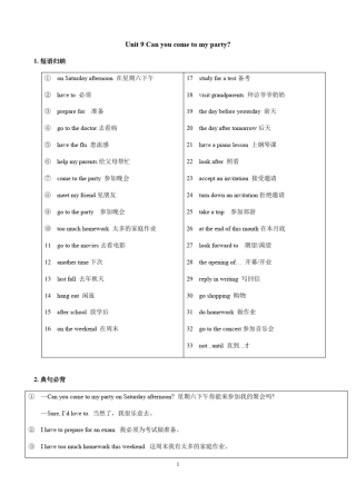 人教版八年级上册英语Unit9知识点语法归纳总结