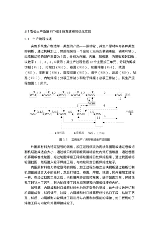 JIT看板生产系统WITNESS仿真建模和优化实现（ 31页）