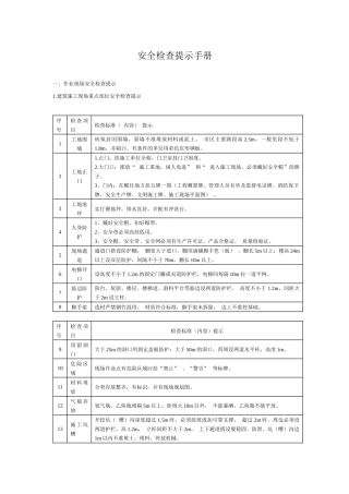 安全检查提示手册