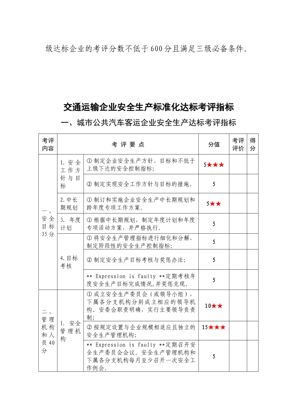 交通运输企业安全生产标准化达标考评指标1_第2页