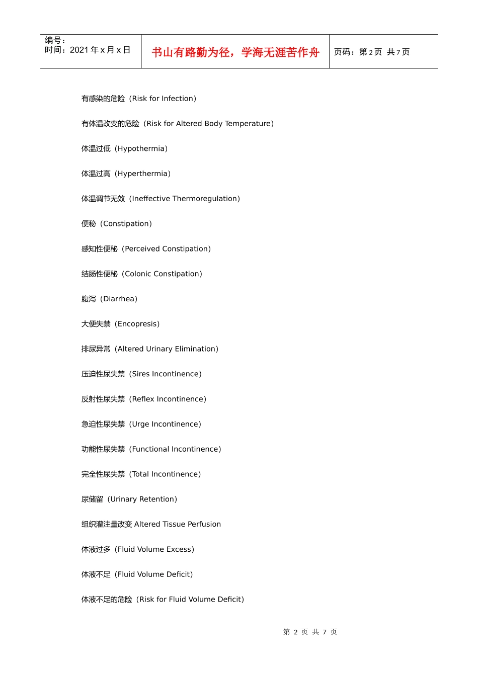 护理诊断术语与记录书写_第2页