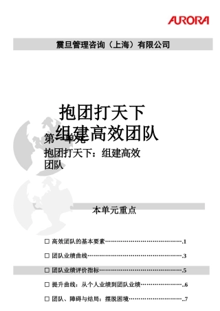 抱团打天下组建高效团队（震旦）