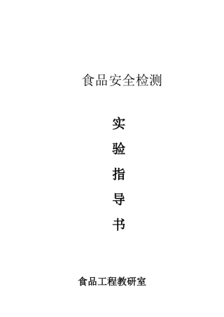 安全检测指导书