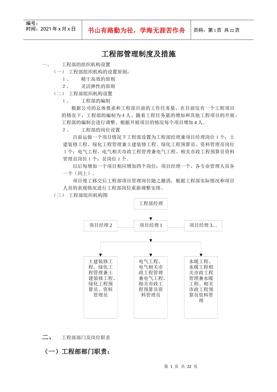房地产公司工程部管理制度及措施_第1页