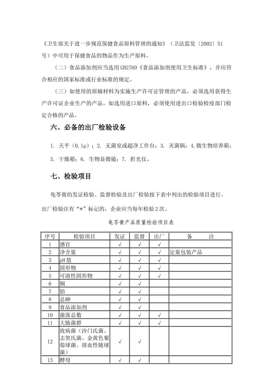 其他食品(龟苓膏类)生产许可证审查细则_第3页