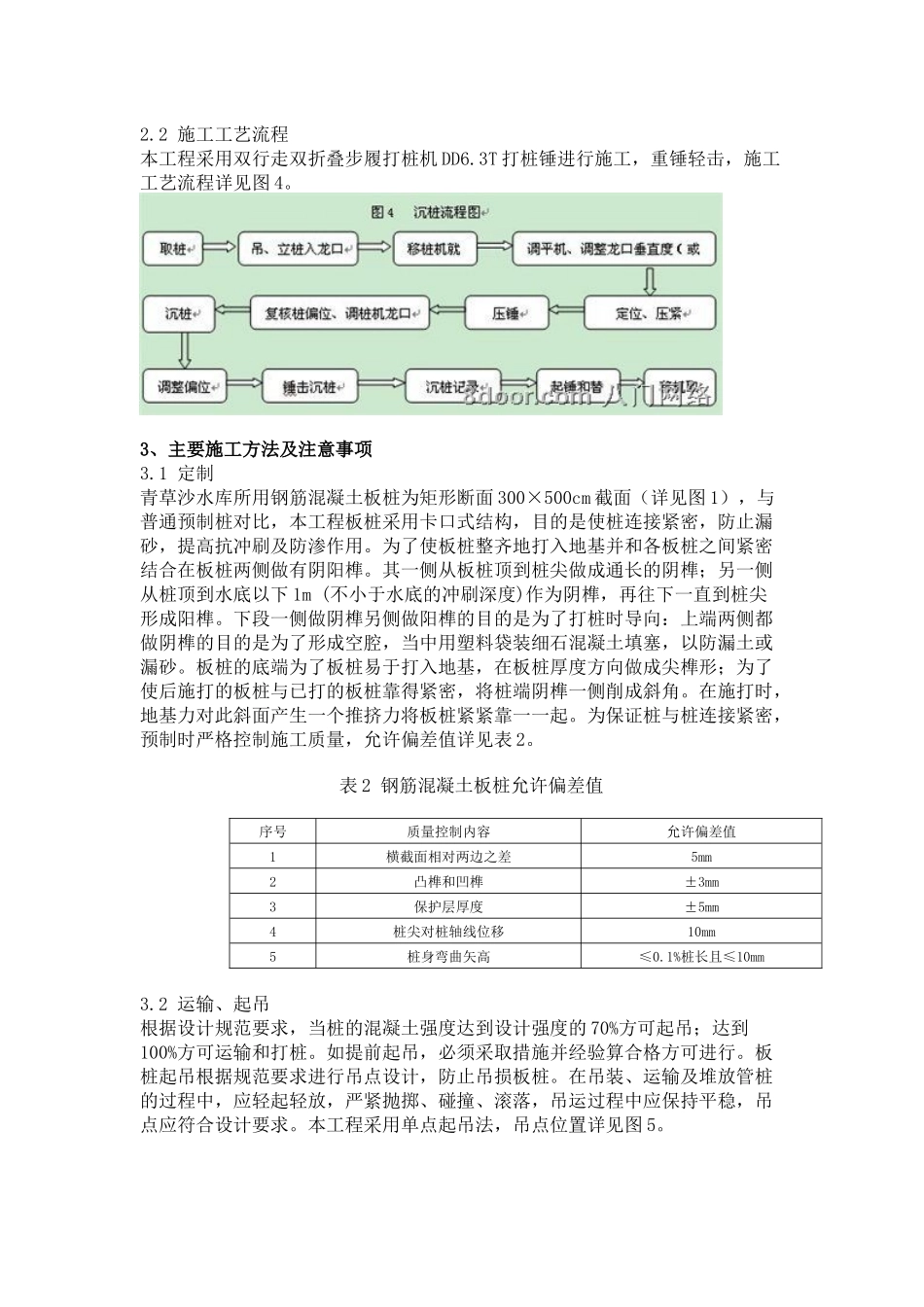 上海青草沙水库钢筋混凝土板桩施工技术_第3页