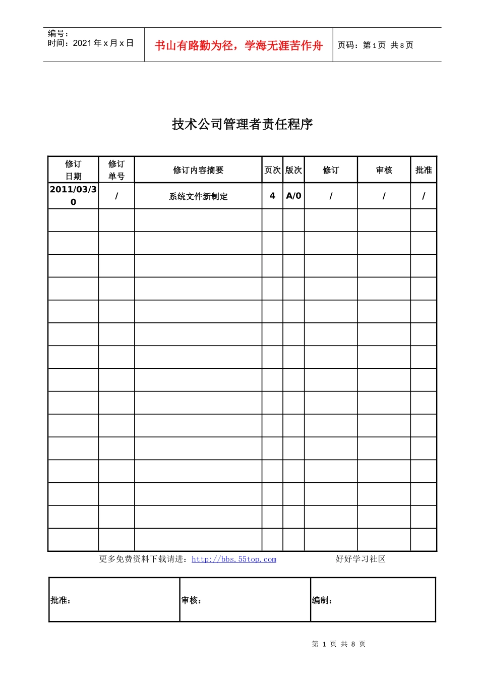 技术公司管理者责任程序_第1页