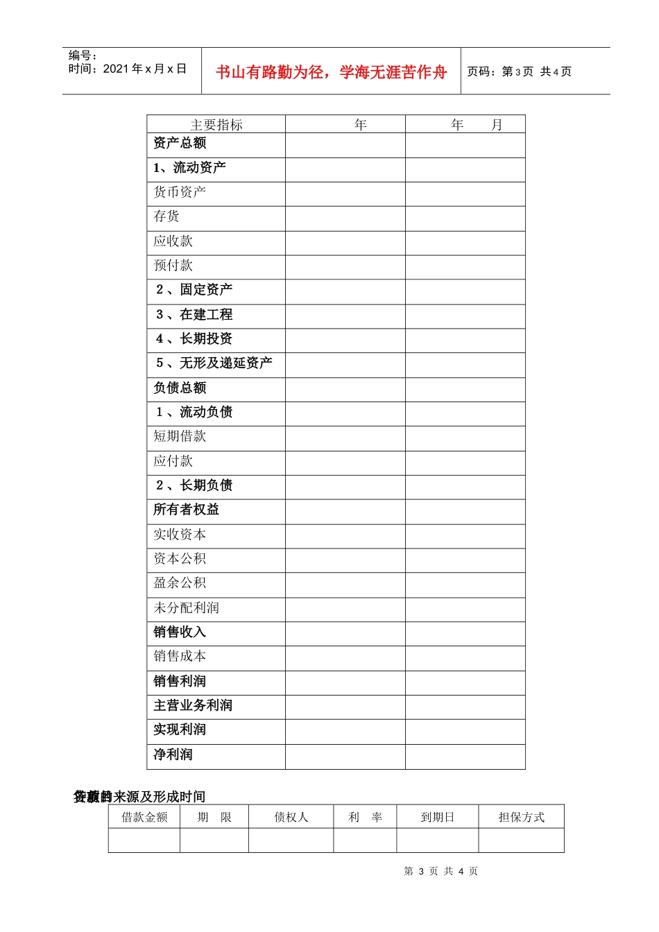 担保项目网上申报表（范例）_第3页