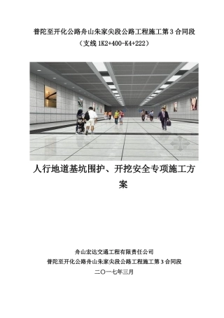 人行通道安全专项方案