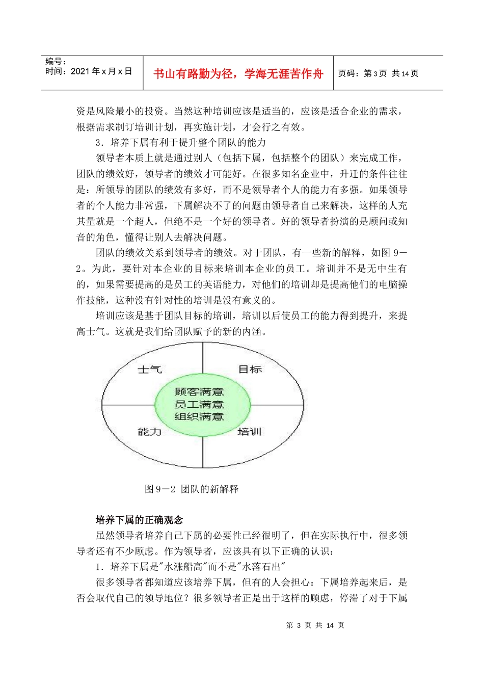 拥有精湛的技能才能达到目标--谈培养下属(doc 13)_第3页