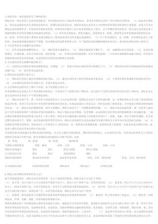 电大形成性作业国际企业管理