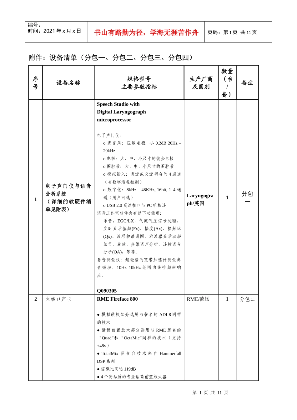招投标项目申报表_第1页