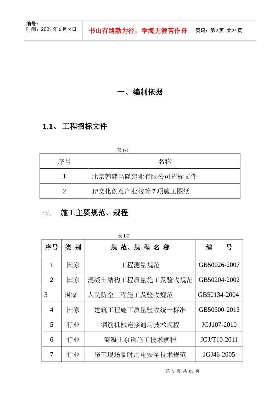 房山某框架劳务施工组织设计_第3页