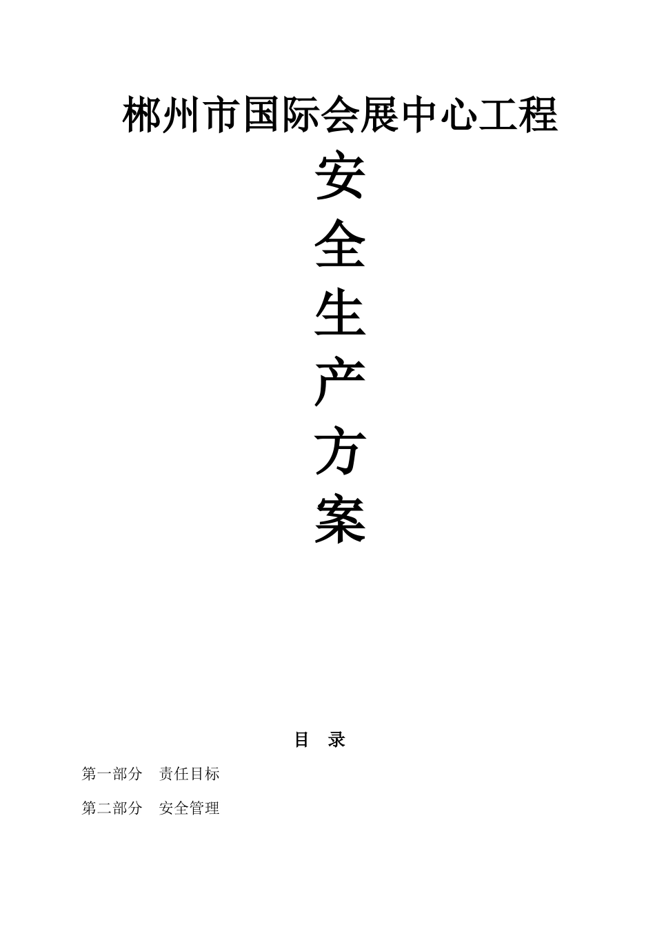 国际会展中心工程安全生产方案_第1页