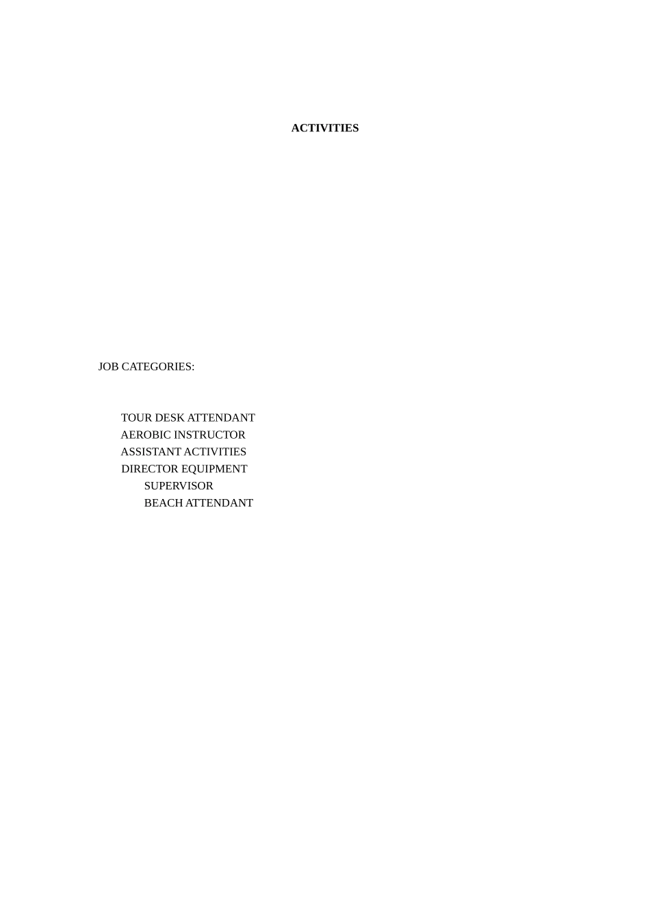 国际著名酒店娱乐部程序(英文)-01 ACTIVITIES. 1—13_第1页