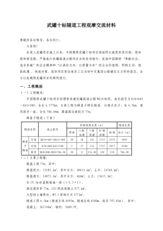 隧道工程现场会观摩交流材料