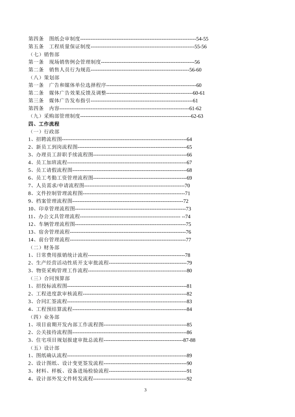 房地产开发有限公司管理制度与工作流程_第3页