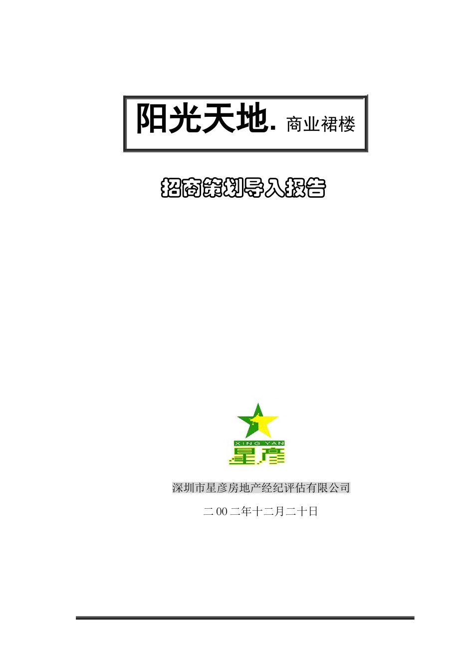 招商策划导入报告(DOC45页)_第1页