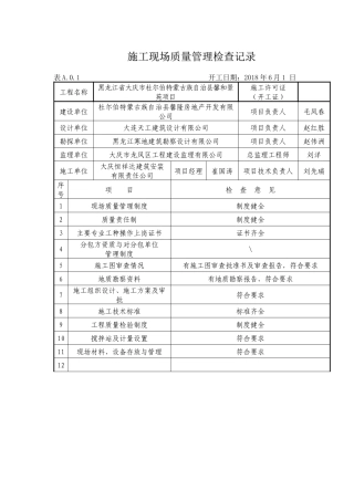 施工现场质量管理检查记录（35页）