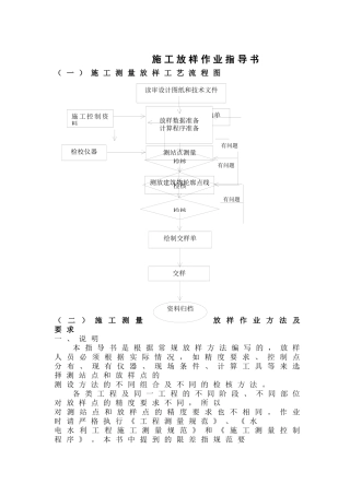 施工放样作业指导书