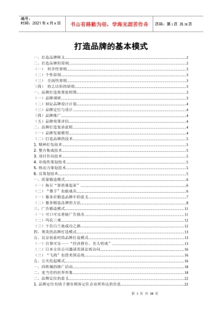 打造品牌的基本模式(DOC 38)