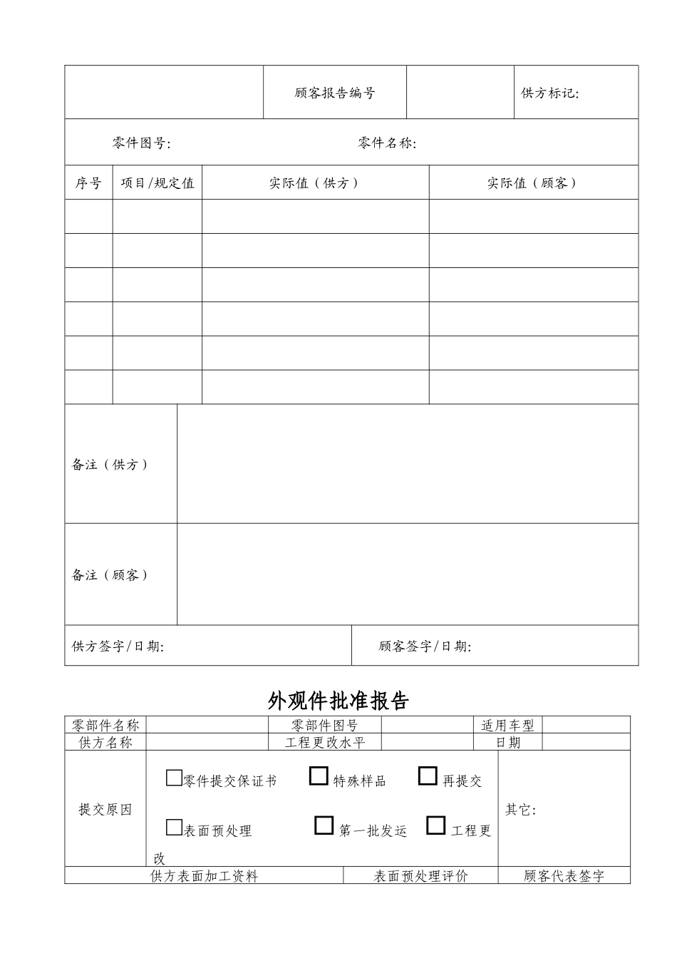 PPAP送样阶段表单范本格式20_第3页