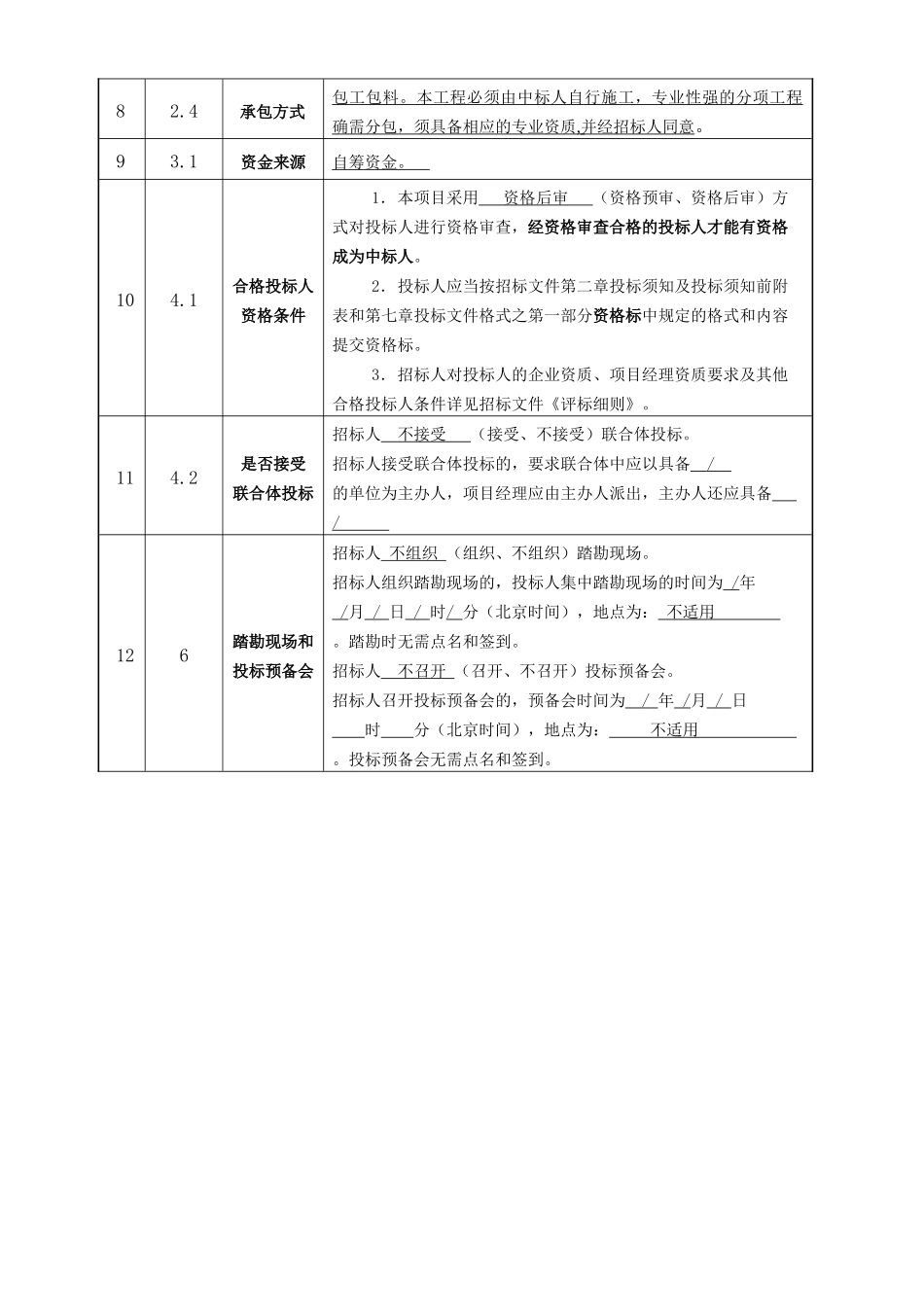 投标须知前附表_第2页