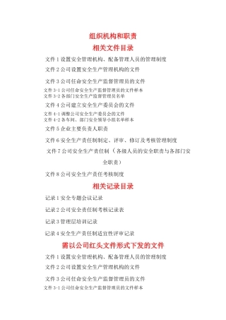 安全生产标准化资料2组织机构和职责
